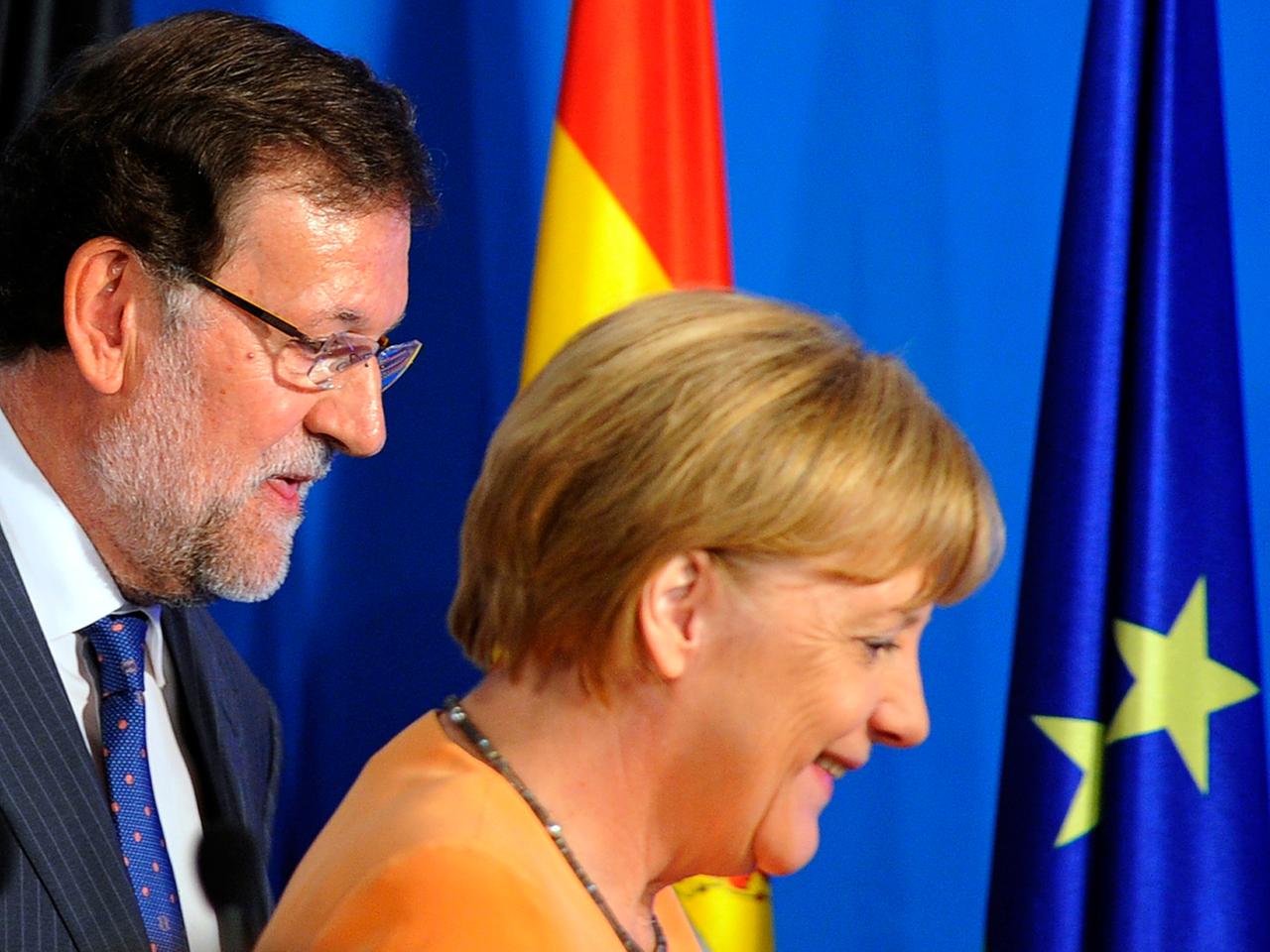Angela Merkel mit Mariano Rajoy