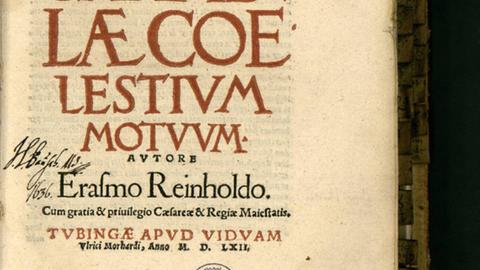 Titelblatt der Prutenischen Planetentafeln von Erasmus Reinhold