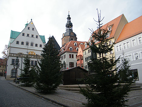 Der Markt mit dem Rathaus in Eisleben