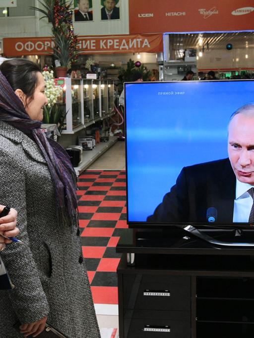 Putin während seiner vierstündigen Jahrespressekonferenz