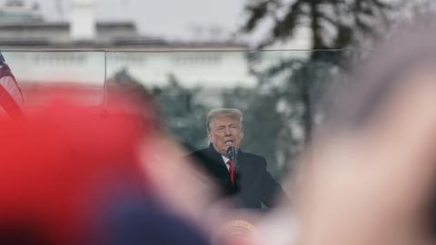 US-Präsident Donald Trump spricht auf einer Demonstration in Washington, D.C.