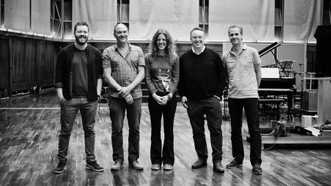 Matthew Halpin (sax), Dietmar Fuhr (b), Kristin Berardi (voc), Florian Ross (p, comp), Hans Dekker (dr) im Deutschlandfunk Kammermusiksaal