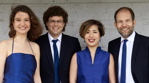 Das Amaryllis Quartett, v.l.: Lena Sandoz, Yves Sandoz, Tomoko Akasaka und Gustav Frielinghaus