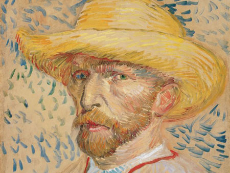 Vincent van Gogh: Selbstportrait mit Strohhut, 1887