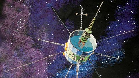 Die ISEE-3-Sonde im All (Zeichnung) (NASA)