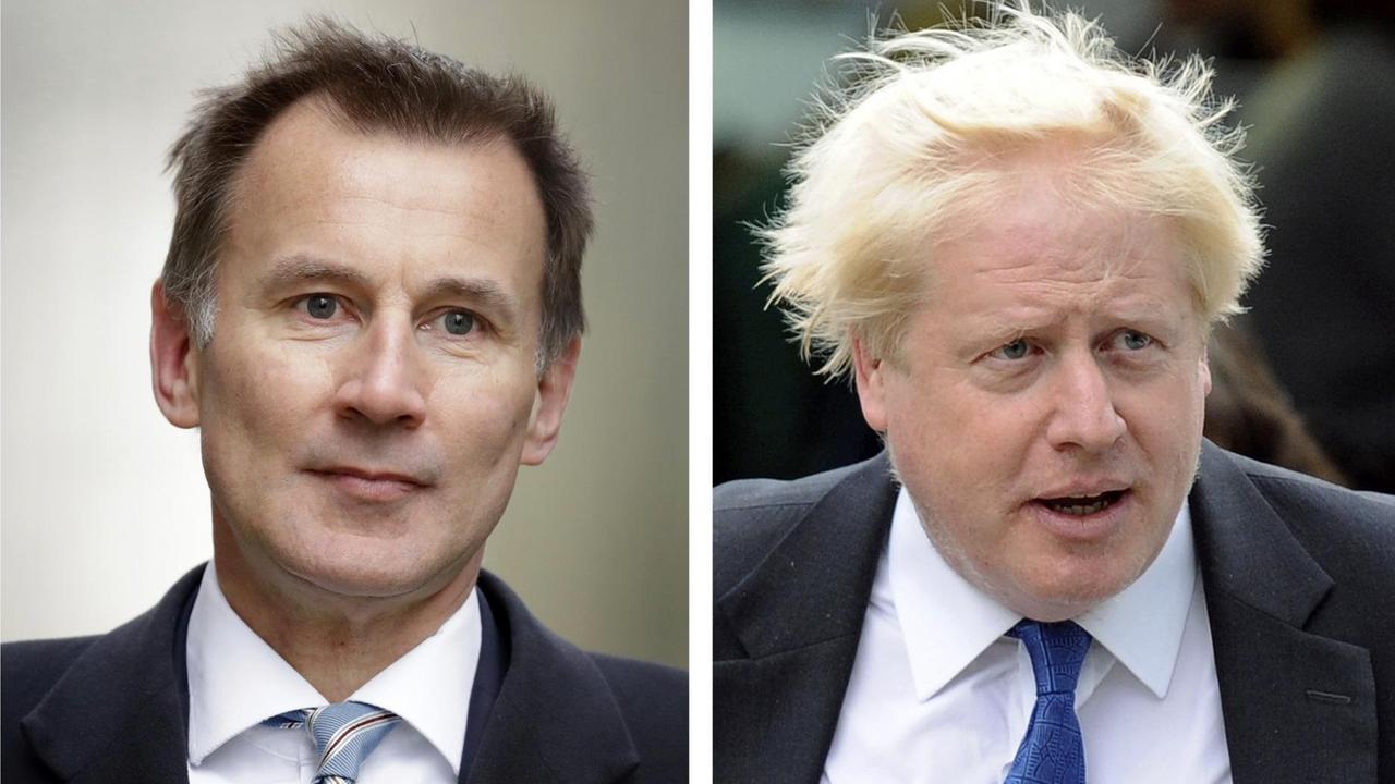 Portraitfotos von Jeremy Hunt und Boris Johnson