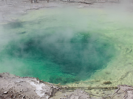 Heiße Quellen gibt es im Yellowstone Nationalpark mehr als an jedem anderen Ort der Welt.