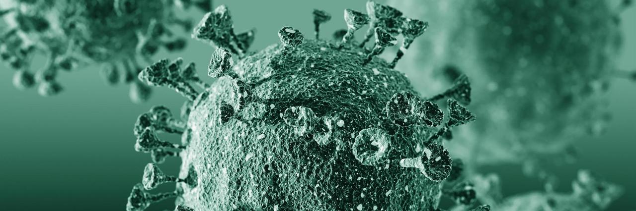 Digital erzeugtes Bild des Coronavirus