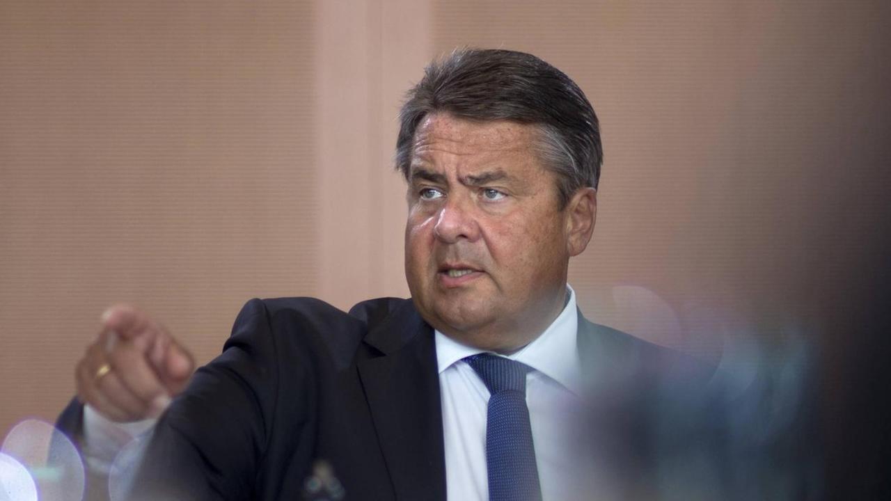 Vize-Kanzler Sigmar Gabriel (SPD), hier bei einer Kabinettssitzung im Berliner Kanzleramt am 03.08.2016