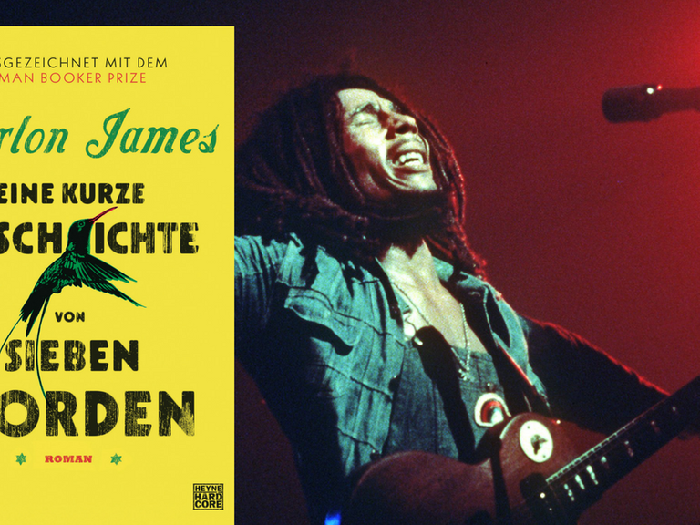 Buchcover Marlon James: Eine kurze Geschichte von sieben Morden und Bob Marley