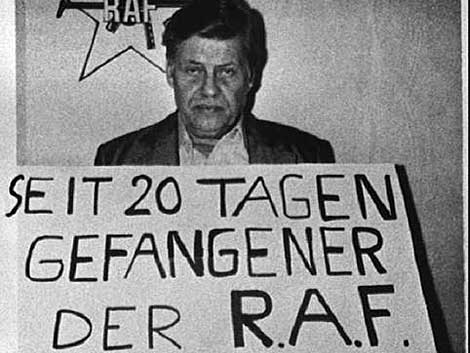Der von der RAF entführte Hanns Martin Schleyer am 28.9.1977
