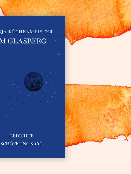 Buchcover von Nadja Küchenmeiste,r"Im Glasberg", vor einem Aquarell-Hintergrund