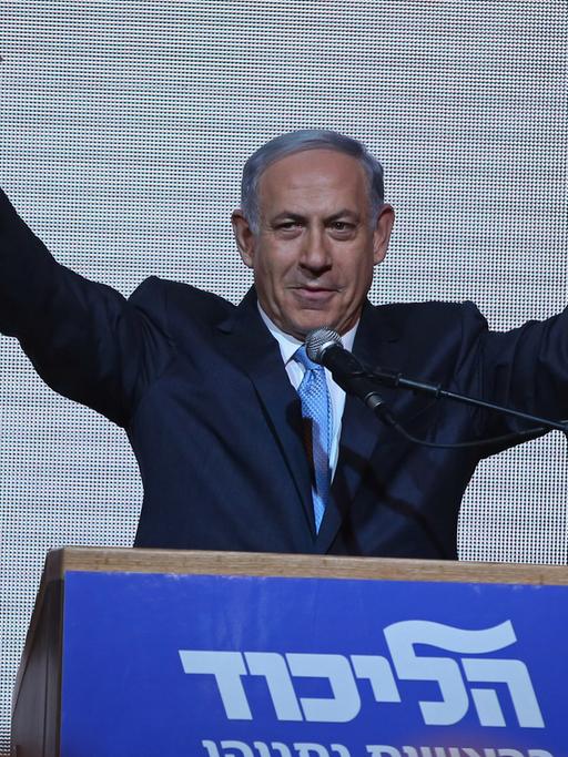 Benjamin Netanjahu in der Wahlnacht