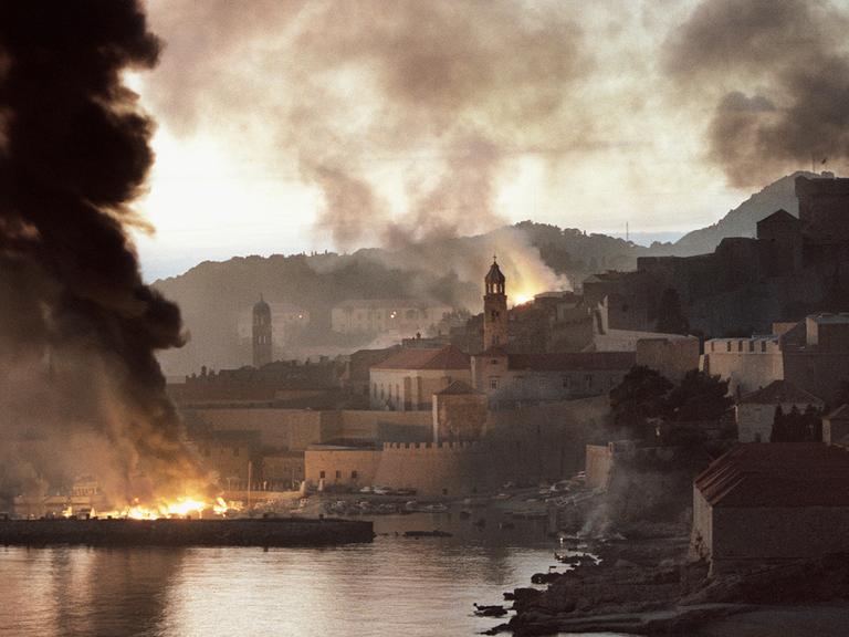 Dubrovnik im November 1991 nach Bombardements durch die jugoslawische Volksarmee.