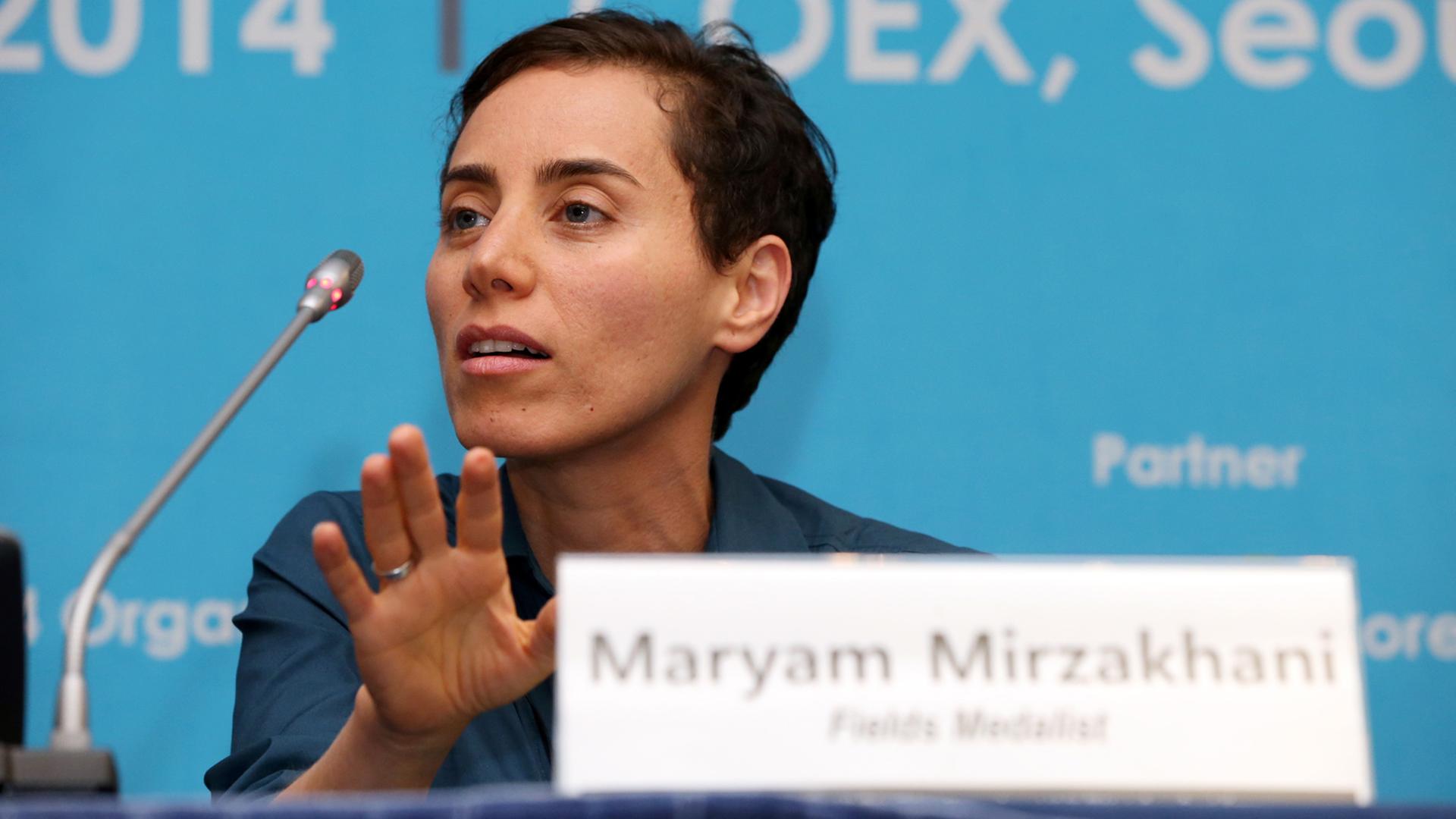 Die Mathematikerin Maryam Mirzakhani in Seoul in dem Land Südkorea. Die Mathematikerin Maryam Mirzakhani in Seoul in dem Land Südkorea.