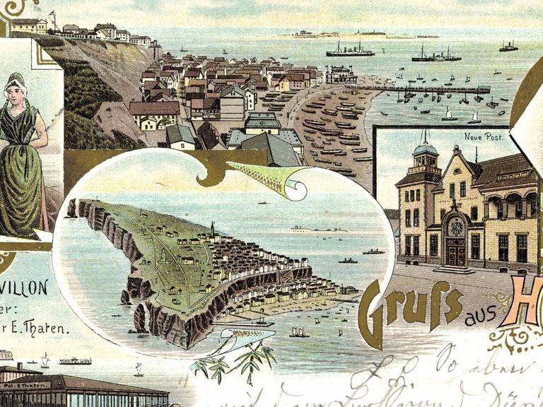 Postkarte von Helgoland aus dem Jahr 1897