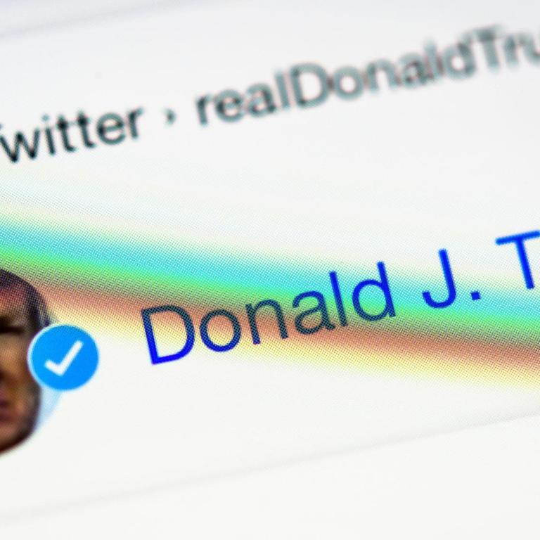 Bildschirmansicht der offiziellen Twitter-Seite von Donald Trump.