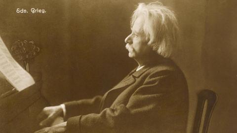 Der norwegische Komponist Edvard Grieg (1843-1907)