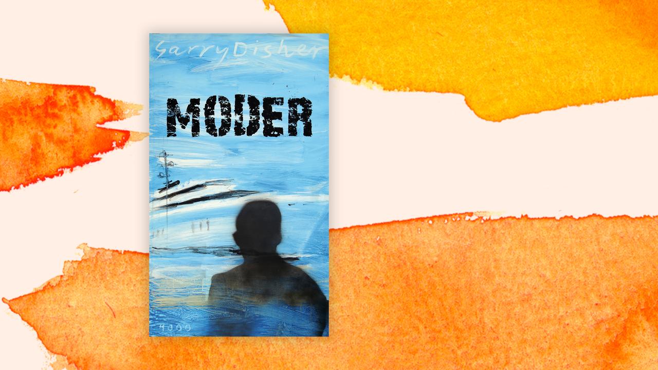 Das Cover des Krimis von Garry Disher, "Moder", auf orange-weiße Hintergrund.