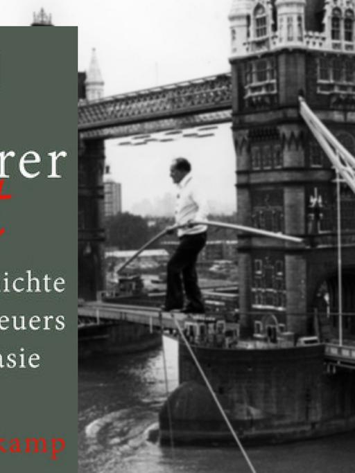 Ein Hochseilartist überquert am 22. November 1976 die Themse in London. Der Essayist Karl Heinz Bohrer arbeitete ab 1975 als Kulturkorrespondent der FAZ in London.