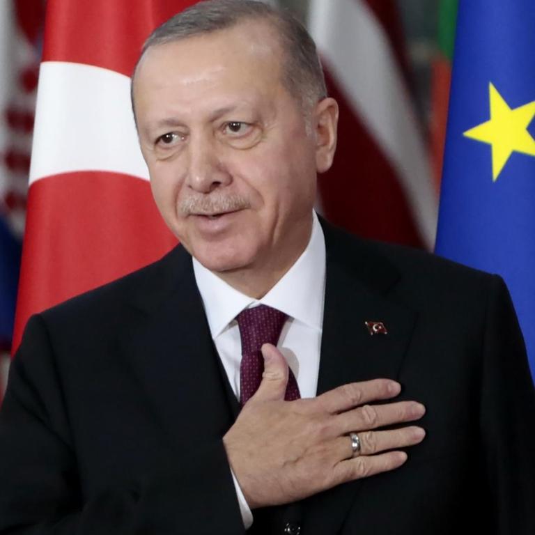 Der türkische Präsident Recep Tayyip Erdogan in Brüssel