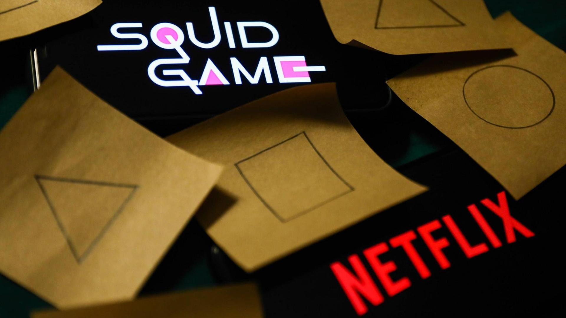 Das Logo der Serie "Squid-Game" auf Netflix.