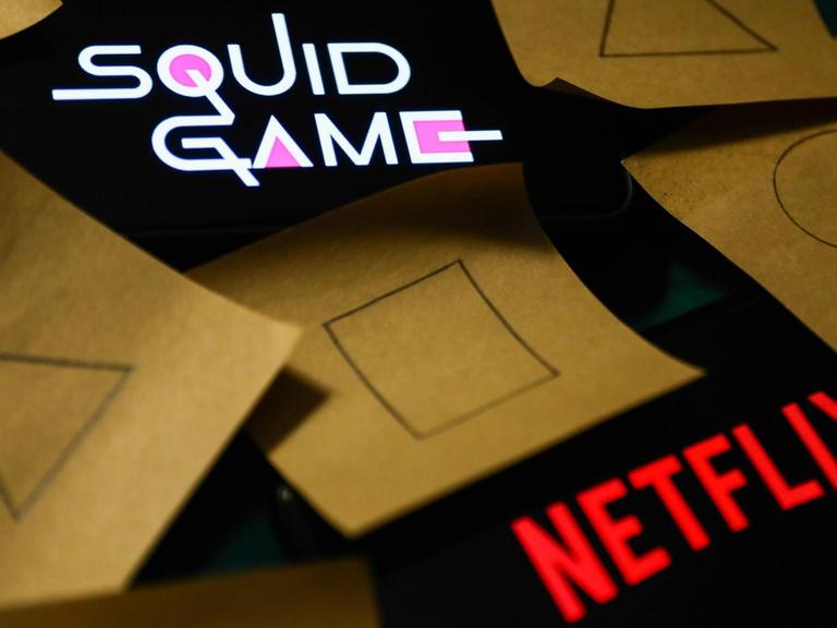 Das Logo der Serie "Squid-Game" auf Netflix.