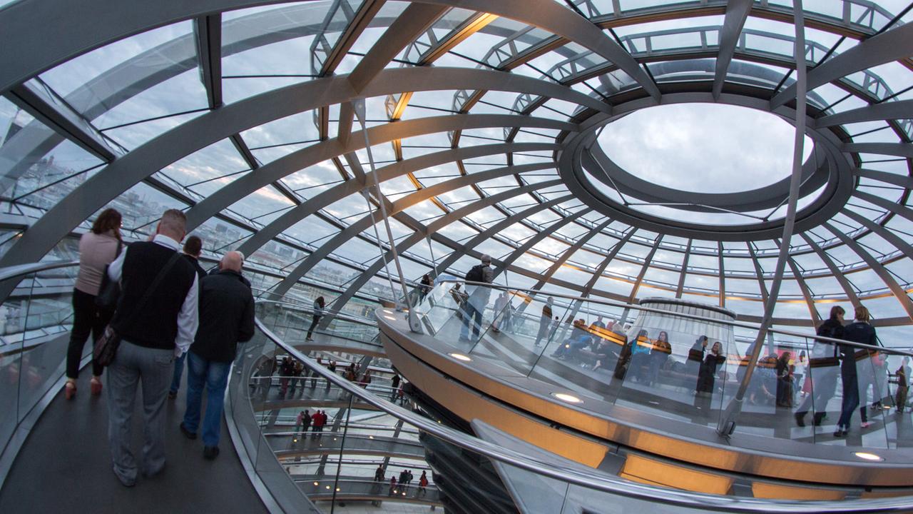 Innenansicht der Reichstagskuppel in Berlin