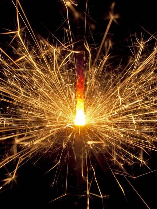 Brennende Wunderkerze