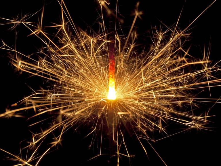 Brennende Wunderkerze