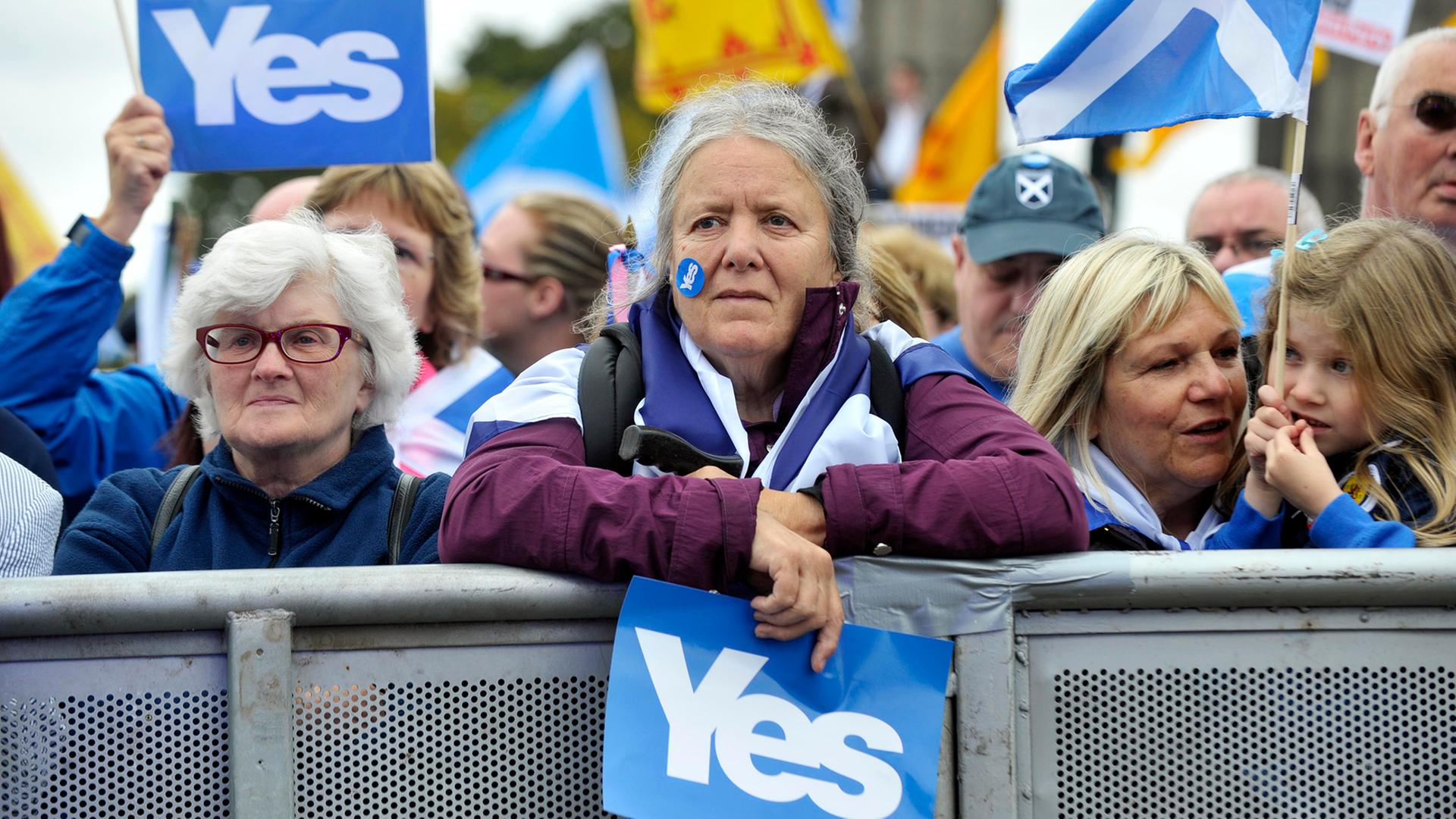 Befürworter der Unabhängigkeit Schottlands.