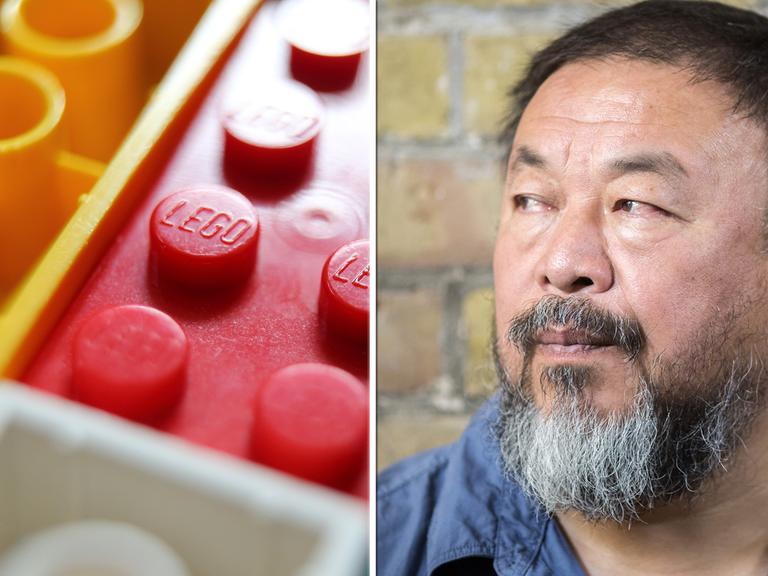 Der chinesische Künstler Ai Weiwei, links im Bild: Lego-Steine