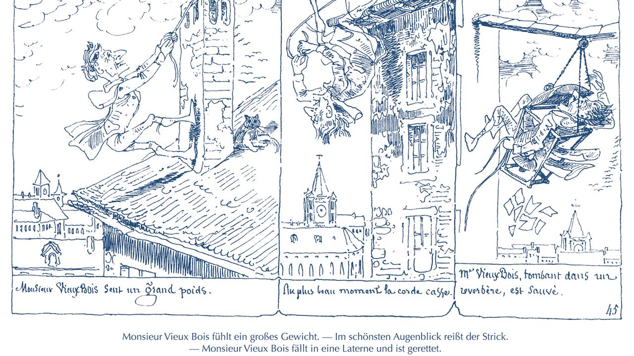 Szene aus dem Buch "Die Liebesabenteuer des Monsieur Vieux Bois und andere Geschichte"