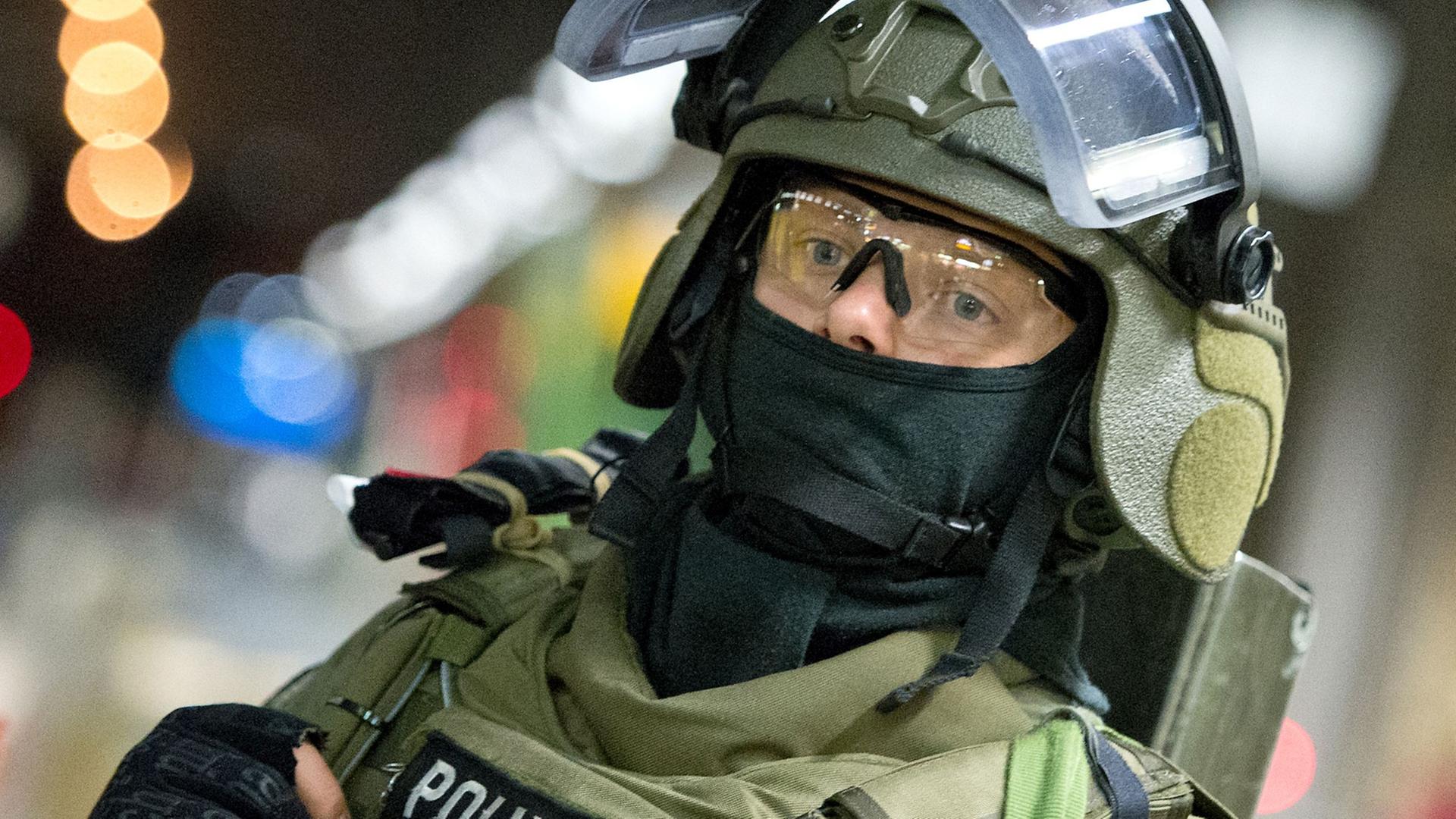 Ein Beamter der Eliteeinheit GSG 9.