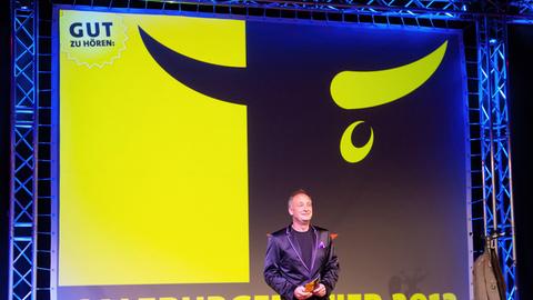 Radiokabrettpreisverleihung am 10. und 11. Mai 2012 beim Saarländischen Rundfunk in Saarbrücken. Alfons alias Emmanuel Peterfalvi moderierte die beiden Veranstaltungsabende.