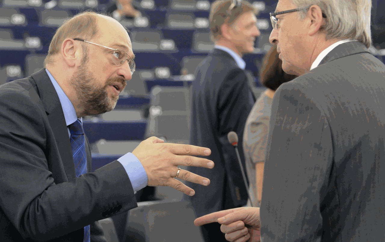 Martin Schulz und Jean-Claude Juncker im Gespräch