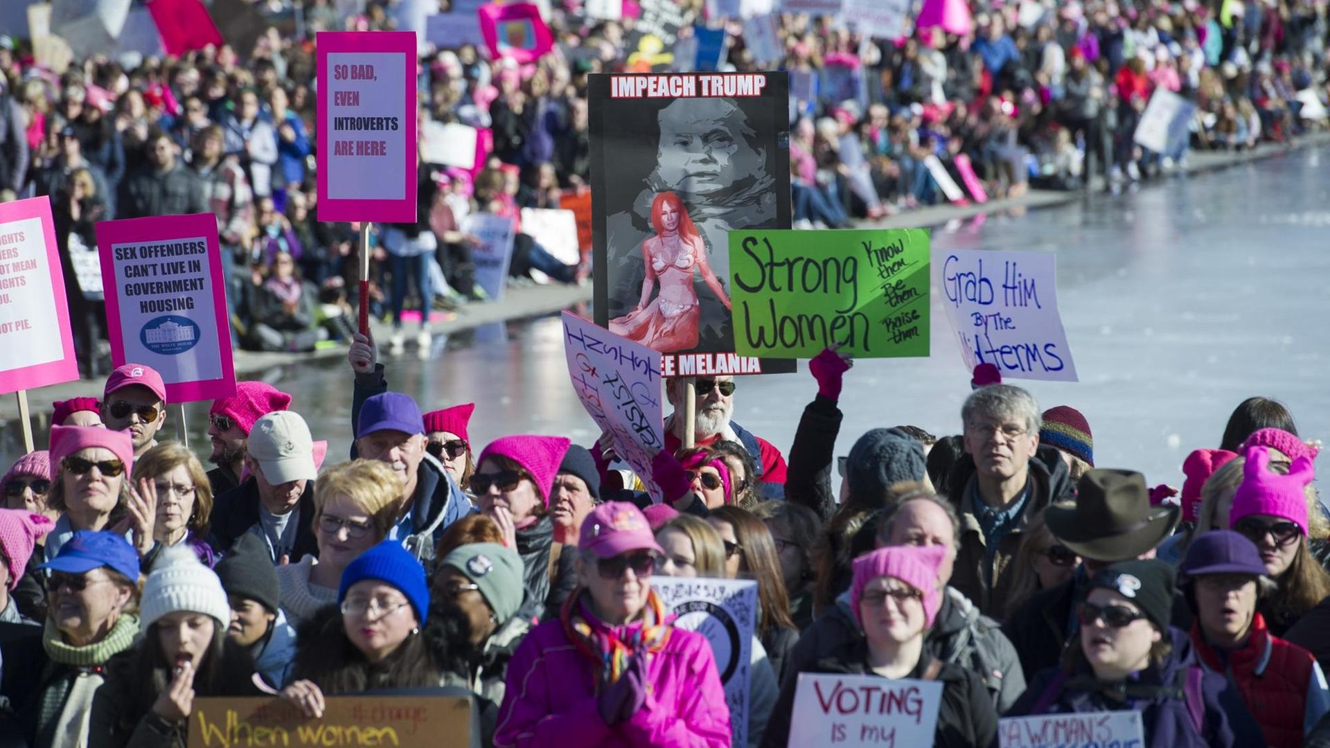 Teilnehmer des Women's March in Washington