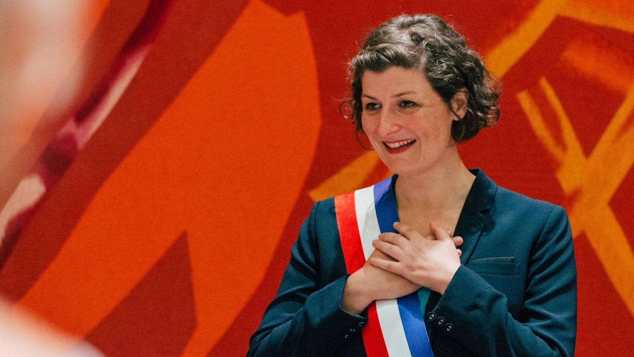 Die neu gewählte Bürgermeisterin von Straßburg, Jeanne Barseghian am 4.Juli 2020. 