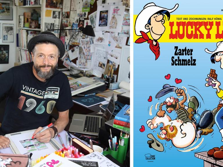 Zum Jubiläum von "Lucky Luke" zeichnete Ralf König einen Sonderband als Hommage. Ein Traum, da er schon als Junge ein glühender Fan war.