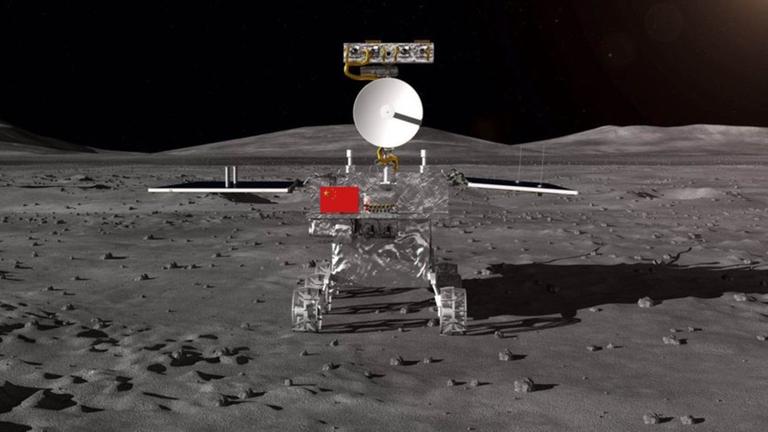 Bisher nur eine Animation: Chang'e 4 auf der Rückseite des Mondes