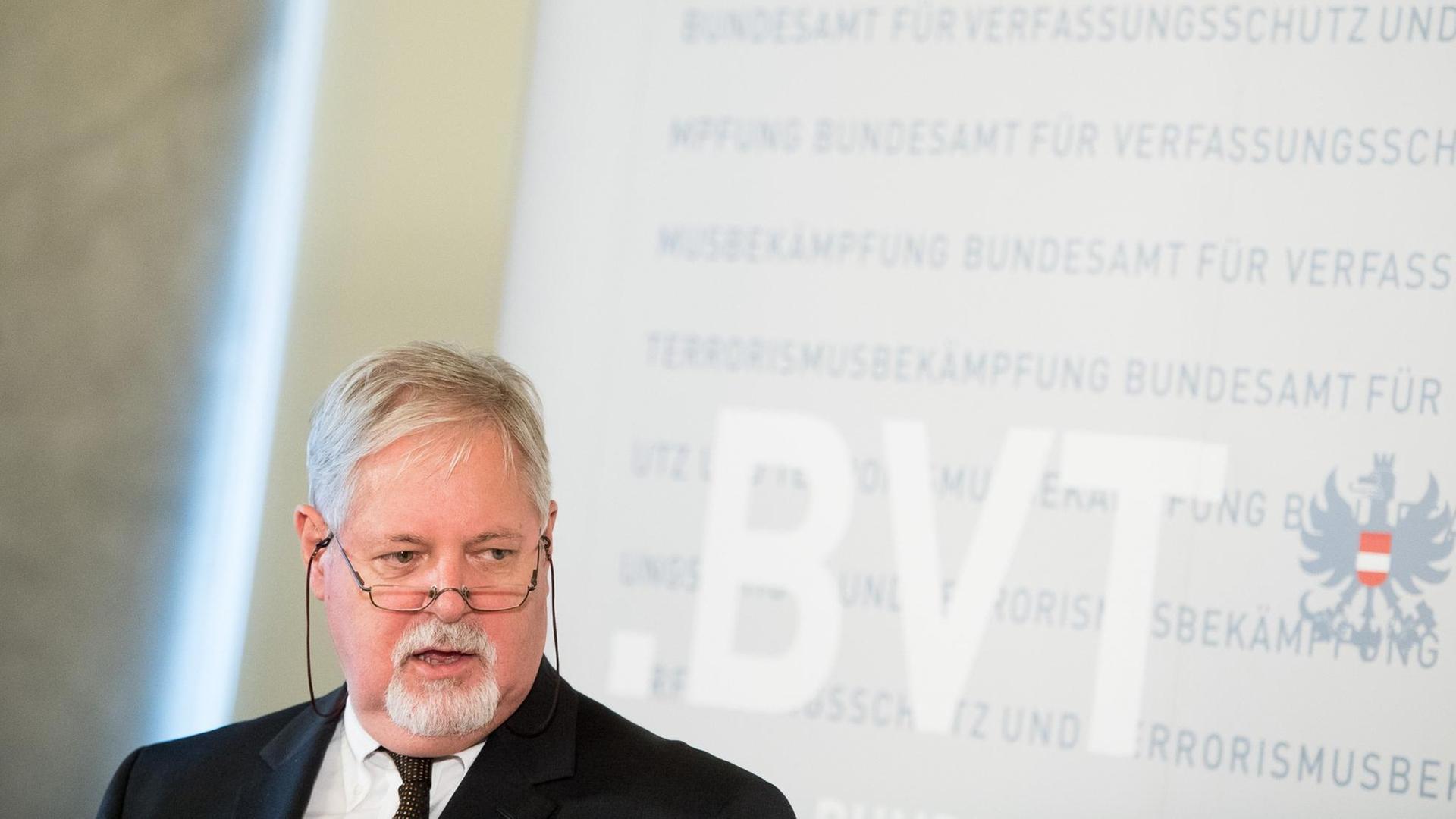 Der Leiter des Bundesamts für Verfassungsschutz und Terrorismusbekämpfung (BVT) Peter Gridling