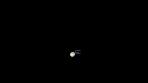 Drei Monde weg: Jupiter nur mit Kallisto, ein ungewohnter Anblick