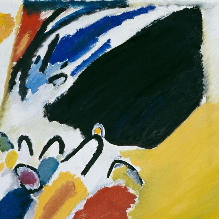 Das Gemälde von Wassily Kandinsky "Impression III (Konzert)" aus dem Jahr 1911, das in der Dauerausstellung der Städtischen Galerie im Lenbachhaus München zu sehen ist.