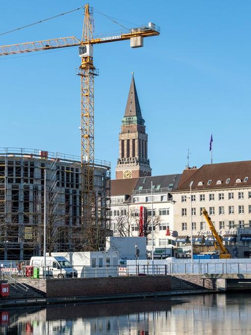 Großbaustelle: Mitten in Kiel am Bootshafen entsteht die neue Mitte Kiel