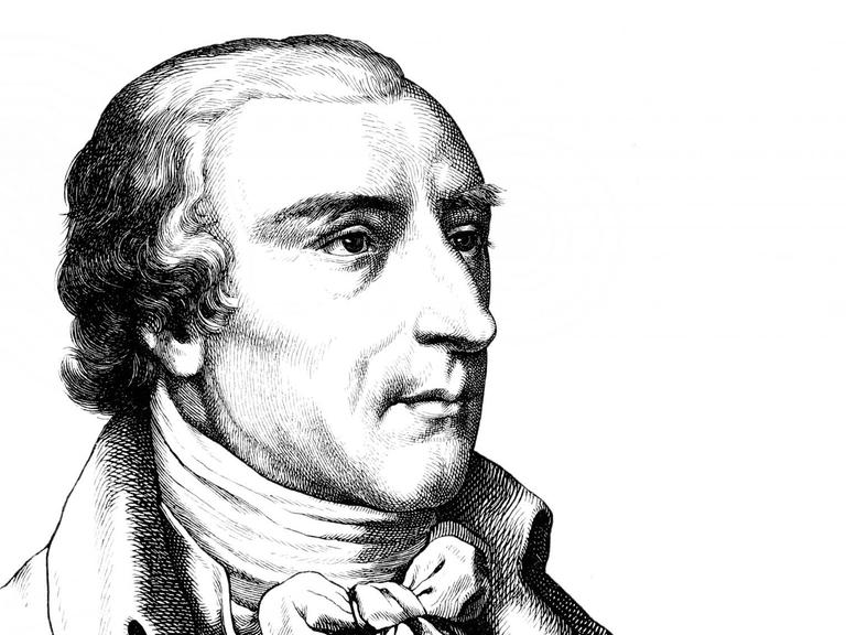 Zeitgenössisches Porträt des deutschen Pädagogen, Schriftstellers und Verlegers Joachim Heinrich Campe (1746-1818). | Verwendung weltweit