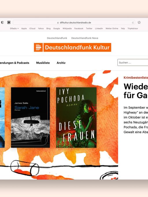Darstellung der neuen Webseite von Deutschlandfunk Kultur