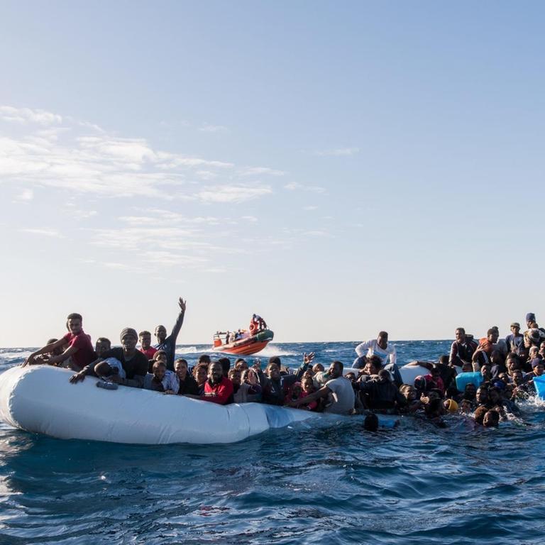 Such- und Rettungsmission im Mittelmeer vor der libyschen Küste am 27. Januar 2018