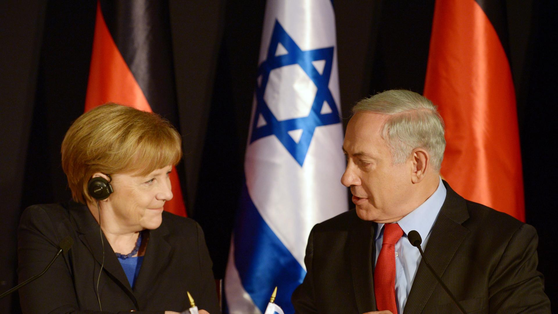 Bundeskanzlerin Angela Merkel und der israelische Premierminister Benjamin Netanjahu in Jerusalem