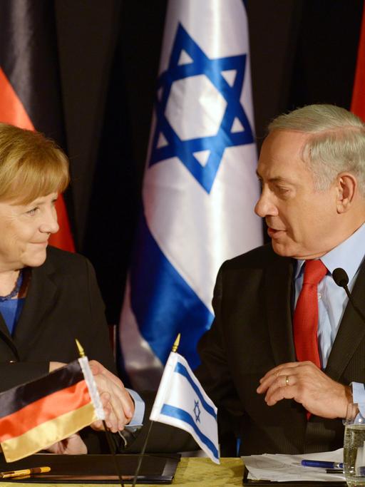 Bundeskanzlerin Angela Merkel und der israelische Premierminister Benjamin Netanjahu in Jerusalem