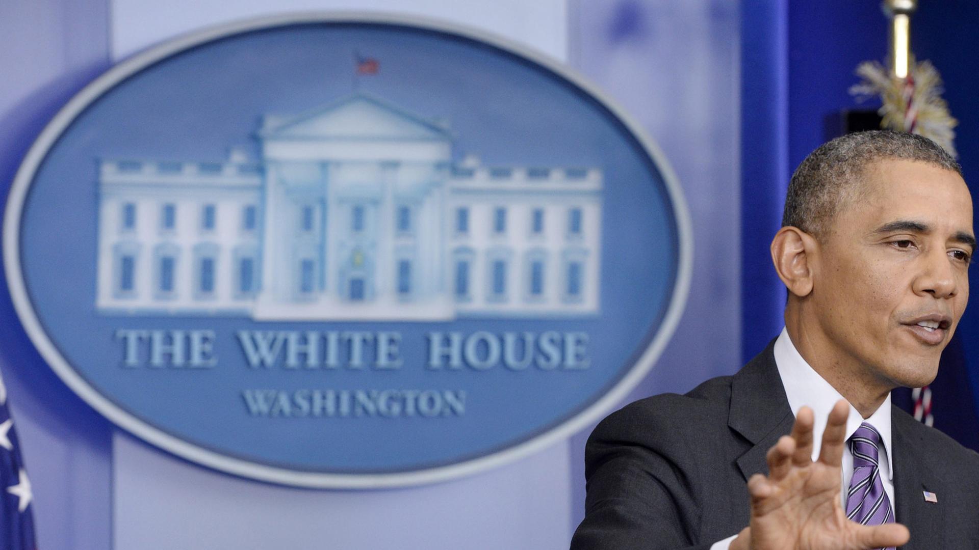 US-Präsident Barack Obama auf einer Pressekonferenz am 17. April im Weißen Haus in Washington